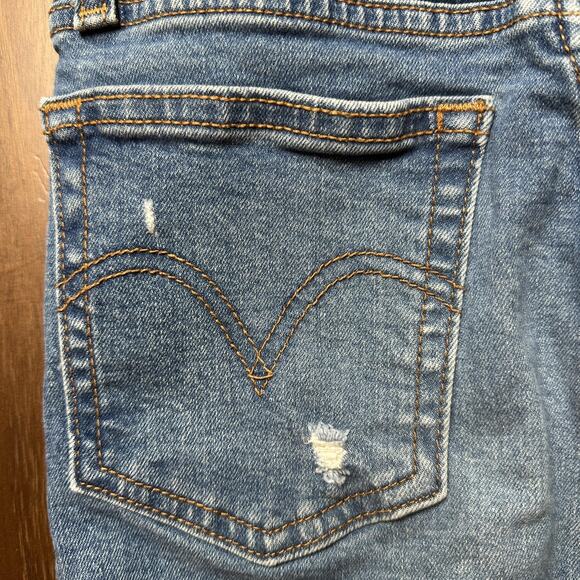 Levi's Wedgie Skinny Jeans Womens 25 High Rise Distressed Button Fly 52305-0024 - Picture 15 of 16